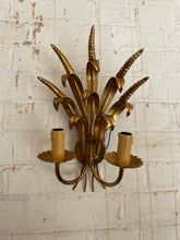 Load image into Gallery viewer, 70s Italian Wheat Sheaf Vintage Wall Sconces - rewired
