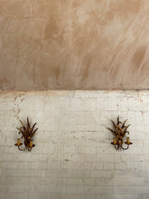 Load image into Gallery viewer, 70s Italian Wheat Sheaf Vintage Wall Sconces - rewired
