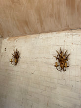 Load image into Gallery viewer, 70s Italian Wheat Sheaf Vintage Wall Sconces - rewired

