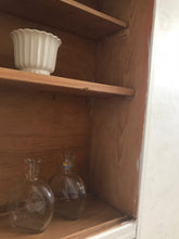 Load image into Gallery viewer, White 1940s Wooden Dresser -sliding glass doors
