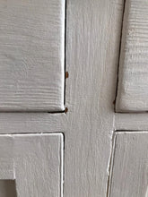 Load image into Gallery viewer, White 1940s Wooden Dresser -sliding glass doors
