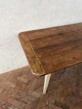 Load image into Gallery viewer, Slim French Farmhouse Table on White Painted Legs

