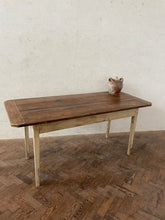 Load image into Gallery viewer, Slim French Farmhouse Table on White Painted Legs
