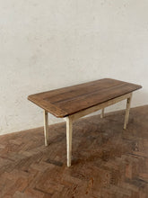 Load image into Gallery viewer, Slim French Farmhouse Table on White Painted Legs
