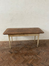 Load image into Gallery viewer, Slim French Farmhouse Table on White Painted Legs
