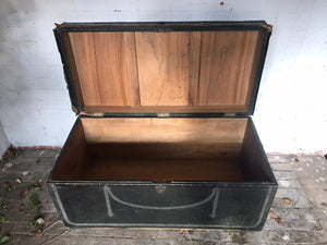1820s Leather Bound Trunk