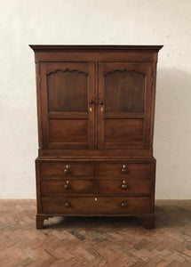 Very Large George III Oak Cupboard.