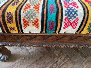 Long Striped Kilim Ottoman
