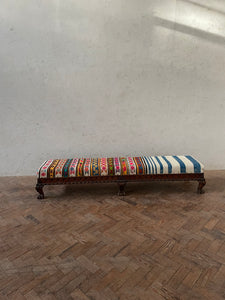 Long Striped Kilim Ottoman
