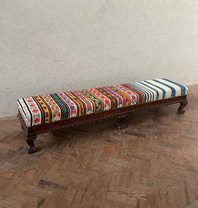 Long Striped Kilim Ottoman