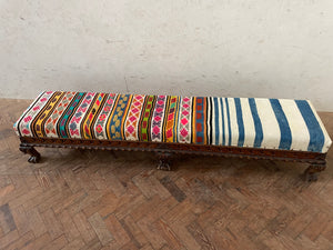 Long Striped Kilim Ottoman
