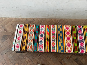 Long Striped Kilim Ottoman