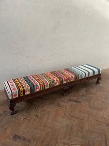 Long Striped Kilim Ottoman