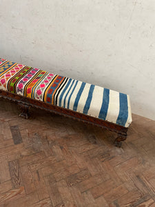 Long Striped Kilim Ottoman