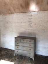 Load image into Gallery viewer, Large Victorian Pale Blue Painted Chest
